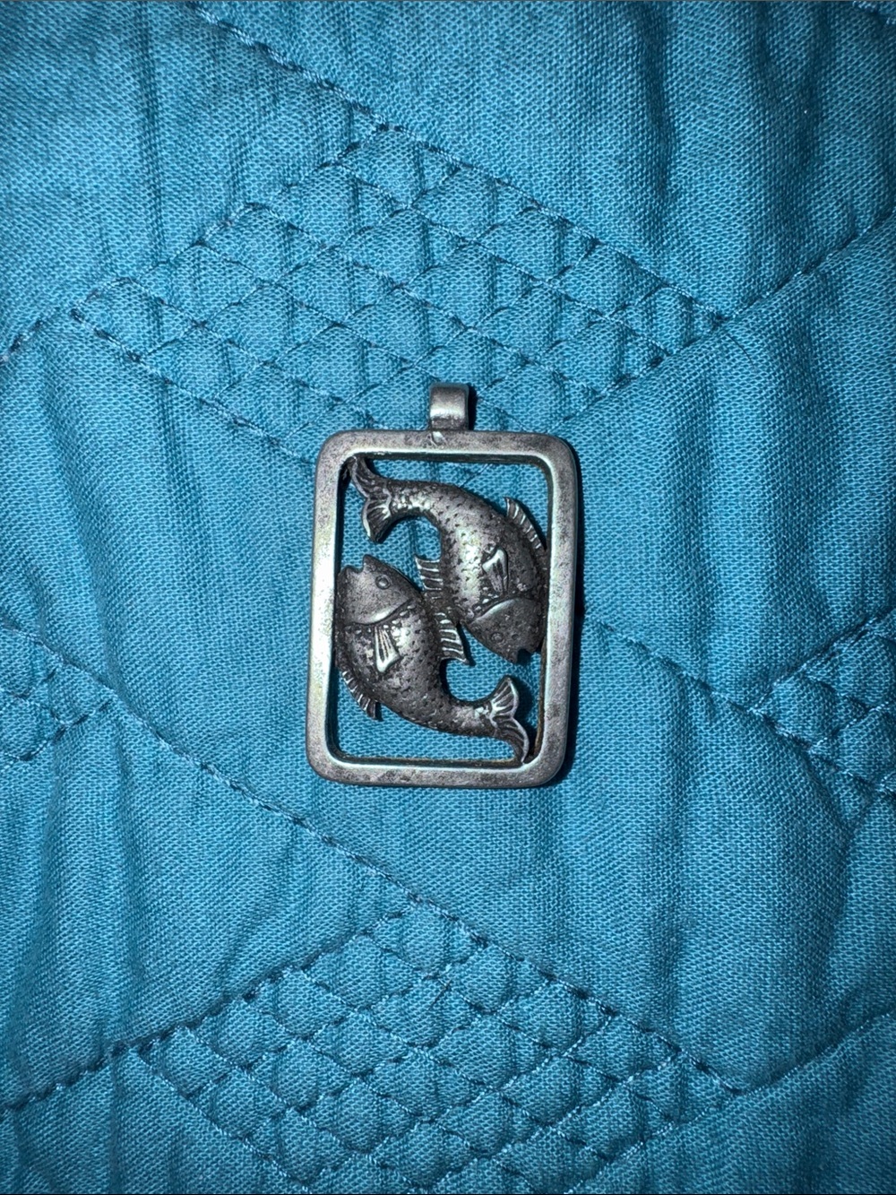 Pisces Fish Pendant Necklace - Silver Tone